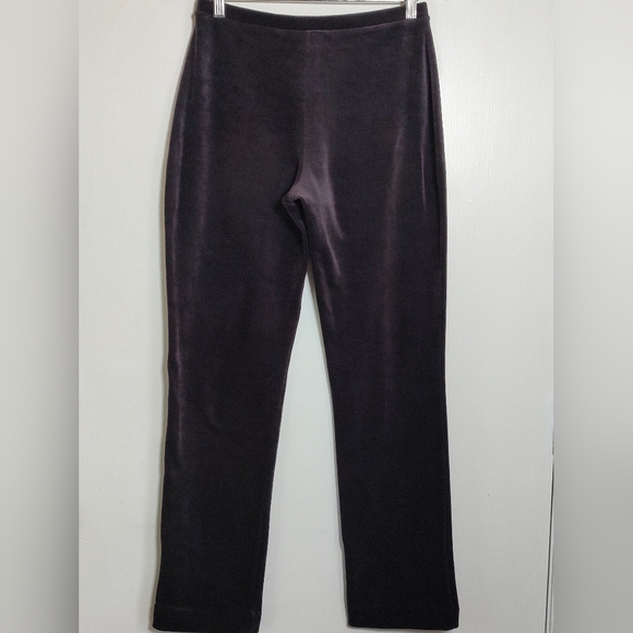 Express Tricot Women's Plum Velvet Stretch Pants - Picture 5 of 5